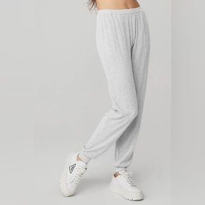 Alo heather gray Ribbed Sweats